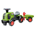 Gåtraktor Claas m/släp Grön Falk 